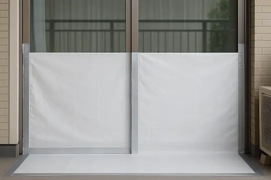 自宅ベランダの寸法イメージ